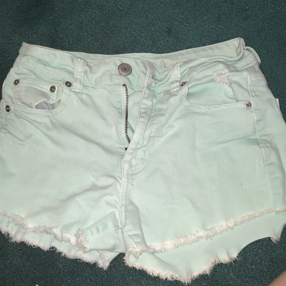 Sea foam green shorts from American Eagle